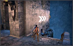 Bounce off the wall to land on another terrace safely - City of Light - Tower of Ormazd - City of Light - Prince of Persia - Game Guide and Walkthrough