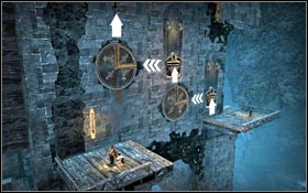 Pull the metal ring again and use the wall to go one level higher - City of Light - Tower of Ahriman - City of Light - Prince of Persia - Game Guide and Walkthrough