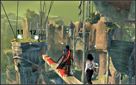 Go onto a vertical wall and jump to the platform again - The Vale - Construction Yard - Light Seeds - The Vale - Prince of Persia - Game Guide and Walkthrough