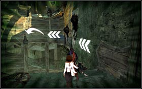 Wait until the machine stops which enables going through and jump to its other side immediately - The Vale - Machinery Ground - The Vale - Prince of Persia - Game Guide and Walkthrough