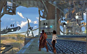 You should notice the blue Power Plate while standing on the central platform - The Vale - Machinery Ground - Light Seeds - The Vale - Prince of Persia - Game Guide and Walkthrough