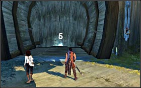 Collect Light Seeds situated in the place of fight and jump into a wooden tunnel - The Vale - Heaven's Stairs - Light Seeds - The Vale - Prince of Persia - Game Guide and Walkthrough