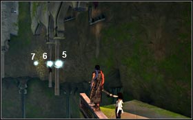 Collect orbs and start jumping left, along the wall - Royal Palace - Royal Gardens - Light Seeds - Royal Palace - Prince of Persia - Game Guide and Walkthrough