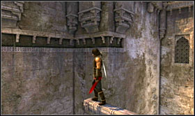 You have a time limit for doing it, so quickly jump and run up the wall to activate the switch - Walkthrough - The Fortress - Walkthrough - Prince of Persia: The Forgotten Sands - Game Guide and Walkthrough