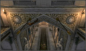 Thanks to the columns, you can get to the upper terrace - Walkthrough - The Palace Courtyard - Walkthrough - Prince of Persia: The Forgotten Sands - Game Guide and Walkthrough