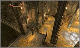 Jump from one column to another and you will reach a terrace on the other side of the room - Walkthrough - The Treasure Vault - Walkthrough - Prince of Persia: The Forgotten Sands - Game Guide and Walkthrough