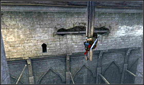 Jump between the columns and use the fissures to go round the Stables - Walkthrough - The Stables - Walkthrough - Prince of Persia: The Forgotten Sands - Game Guide and Walkthrough