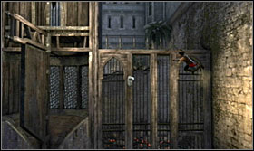 Once again approach the crank and this time move it anticlockwise two times - Walkthrough - The Stables - Walkthrough - Prince of Persia: The Forgotten Sands - Game Guide and Walkthrough