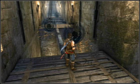Another narrow corridor ahead - Walkthrough - The Stables - Walkthrough - Prince of Persia: The Forgotten Sands - Game Guide and Walkthrough