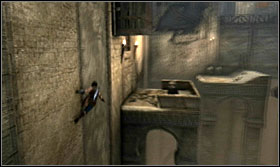 Wait for the block to retreat into the wall and quickly run to the other side - Walkthrough - The Works - Walkthrough - Prince of Persia: The Forgotten Sands - Game Guide and Walkthrough