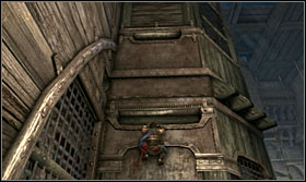 Jump over the spiked log once it's at its lowest position - Walkthrough - The Works - Walkthrough - Prince of Persia: The Forgotten Sands - Game Guide and Walkthrough