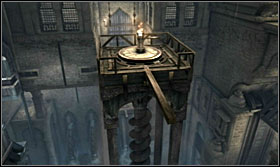 ... bounce off the door and grab the lever, which will make the platform rise up again - Walkthrough - The Works - Walkthrough - Prince of Persia: The Forgotten Sands - Game Guide and Walkthrough