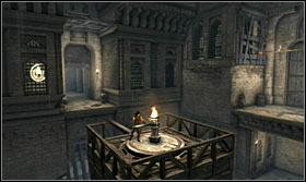 Set the platform so that the beam faces the switch on the wall - Walkthrough - The Works - Walkthrough - Prince of Persia: The Forgotten Sands - Game Guide and Walkthrough