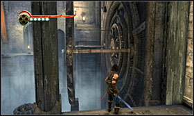 Jump onto beam and to the opposite wall - Walkthrough - The Works - Walkthrough - Prince of Persia: The Forgotten Sands - Game Guide and Walkthrough