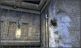 Jump onto the column and use the further ones to get to the bricks sticking out of the wall - Walkthrough - The Palace Courtyard - Walkthrough - Prince of Persia: The Forgotten Sands - Game Guide and Walkthrough