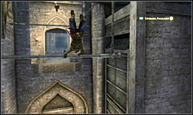 Finally wallrun and jump towards the lever - Walkthrough - The Palace Courtyard - Walkthrough - Prince of Persia: The Forgotten Sands - Game Guide and Walkthrough
