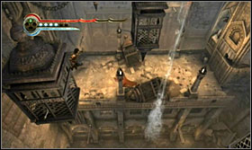 Jump from one cage to another round the room - Walkthrough - The Prison - Walkthrough - Prince of Persia: The Forgotten Sands - Game Guide and Walkthrough