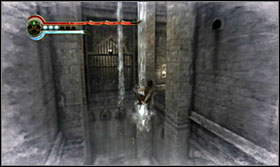Step onto the switch and run through the crate without stopping - Walkthrough - The Prison - Walkthrough - Prince of Persia: The Forgotten Sands - Game Guide and Walkthrough