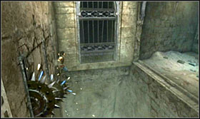...and walls, while avoiding the saws, to get to the Sewer - Walkthrough - The Prison - Walkthrough - Prince of Persia: The Forgotten Sands - Game Guide and Walkthrough