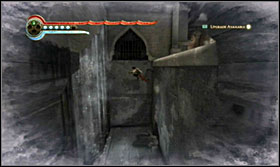 Freeze time, run across the water and as you're to jump, let go off the freeze button so that the Prince can get through the cascade and onto the ledge - Walkthrough - The Sewer - Walkthrough - Prince of Persia: The Forgotten Sands - Game Guide and Walkthrough