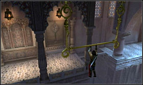 ...where you will have to jump onto the lever which opens the door - Walkthrough - The Royal Chambers - Walkthrough - Prince of Persia: The Forgotten Sands - Game Guide and Walkthrough