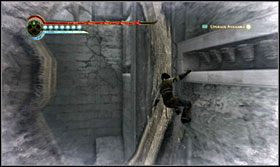 Jump to the fissure by the waterwheel and freeze time once it turns so that you can get through to the other side - Walkthrough - The Royal Chambers - Walkthrough - Prince of Persia: The Forgotten Sands - Game Guide and Walkthrough