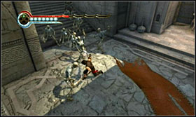 Get through the trap-gilled corridor and kill the enemies at its end - Walkthrough - The Royal Chambers - Walkthrough - Prince of Persia: The Forgotten Sands - Game Guide and Walkthrough