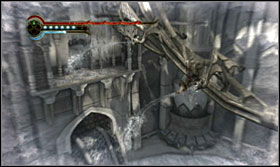 Return to the lever, jump onto the fragment of the mechanism and from it onto the waterspout - Walkthrough - The Observatory - Walkthrough - Prince of Persia: The Forgotten Sands - Game Guide and Walkthrough