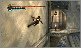 Jump off the door and two new cranks will show up - Walkthrough - The Observatory - Walkthrough - Prince of Persia: The Forgotten Sands - Game Guide and Walkthrough