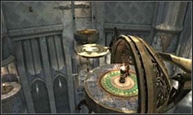 Jump onto the astrolabe and get to the crank in the middle - Walkthrough - The Observatory - Walkthrough - Prince of Persia: The Forgotten Sands - Game Guide and Walkthrough