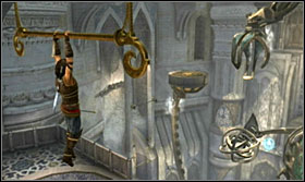 Move along the wall and you will get to the upper level - Walkthrough - The Observatory - Walkthrough - Prince of Persia: The Forgotten Sands - Game Guide and Walkthrough