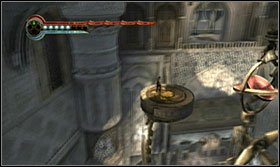 After the next turn, jump onto the next platform and then once again on the thicker part - Walkthrough - The Observatory - Walkthrough - Prince of Persia: The Forgotten Sands - Game Guide and Walkthrough