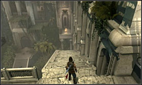 After the scene with Malik, begin sliding down the ramp - Walkthrough - The Rooftop Gardens - Walkthrough - Prince of Persia: The Forgotten Sands - Game Guide and Walkthrough