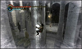 Slide down the ramp and jump onto the waterspout - Walkthrough - The Aqueducts - Walkthrough - Prince of Persia: The Forgotten Sands - Game Guide and Walkthrough