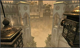 Begin going round and jump onto the cage - Walkthrough - The Aqueducts - Walkthrough - Prince of Persia: The Forgotten Sands - Game Guide and Walkthrough