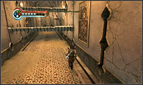 Go through the trap-filled corridor - Walkthrough - The Aqueducts - Walkthrough - Prince of Persia: The Forgotten Sands - Game Guide and Walkthrough
