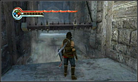 There's a quite hard to pass during the first time corridor with spikes logs swinging on ropes - Walkthrough - The Rekem Reservoir - Walkthrough - Prince of Persia: The Forgotten Sands - Game Guide and Walkthrough