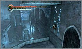 After the fight towards the next ledge, jump towards the beam in the wall and move on - Walkthrough - Solomons Hall - Walkthrough - Prince of Persia: The Forgotten Sands - Game Guide and Walkthrough