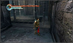 Eventually jump onto a broken plank and you will end up in a corridor filled with traps - Walkthrough - The Kings Tower - Walkthrough - Prince of Persia: The Forgotten Sands - Game Guide and Walkthrough
