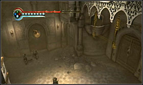 Once the orbs stop appearing, Note the two opposite switches - Walkthrough - The Palace - Walkthrough - Prince of Persia: The Forgotten Sands - Game Guide and Walkthrough