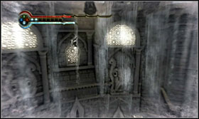 You have to jump similarly between the next cascades, until you reach the switch on the upper floor - Walkthrough - Final Climb - Walkthrough - Prince of Persia: The Forgotten Sands - Game Guide and Walkthrough