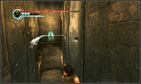 At some point you will reach a curve with an empty pace and a beam behind it - Sarcophaguses - Walkthrough - Prince of Persia: The Forgotten Sands - Game Guide and Walkthrough