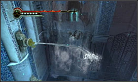 After the fight in the room with a small fountain, run towards the water cascades - Sarcophaguses - Walkthrough - Prince of Persia: The Forgotten Sands - Game Guide and Walkthrough