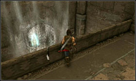 Right by the exit from this level, you will find yourself by a door which can be opened with a switch above it - Sarcophaguses - Walkthrough - Prince of Persia: The Forgotten Sands - Game Guide and Walkthrough