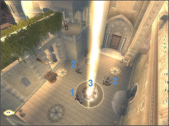 Typical courtyard with the Sand Gate - Sand Gate - Prince of Persia: The Two Thrones - Game Guide and Walkthrough