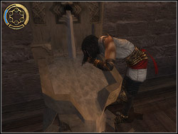 Go to the right, when at the bend, fall onto the platform under you - The Ramparts - Walkthrough - Prince of Persia: The Two Thrones - Game Guide and Walkthrough