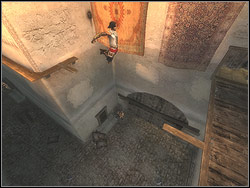 Dont pay attention to Dantesque scenes, taking place down (soldiers are massacring residents) - Harbor District - Walkthrough - Prince of Persia: The Two Thrones - Game Guide and Walkthrough