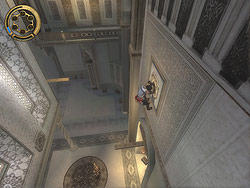 Enter the standing close by stone platform, adjoined to the wall - The Palace Balcony - Walkthrough - Prince of Persia: The Two Thrones - Game Guide and Walkthrough