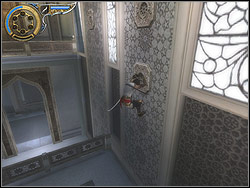 Take a look to the wall on the left - The Palace Balcony - Walkthrough - Prince of Persia: The Two Thrones - Game Guide and Walkthrough