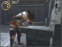 Look upwards and localize relief carved above - The Throne Room - Walkthrough - Prince of Persia: The Two Thrones - Game Guide and Walkthrough